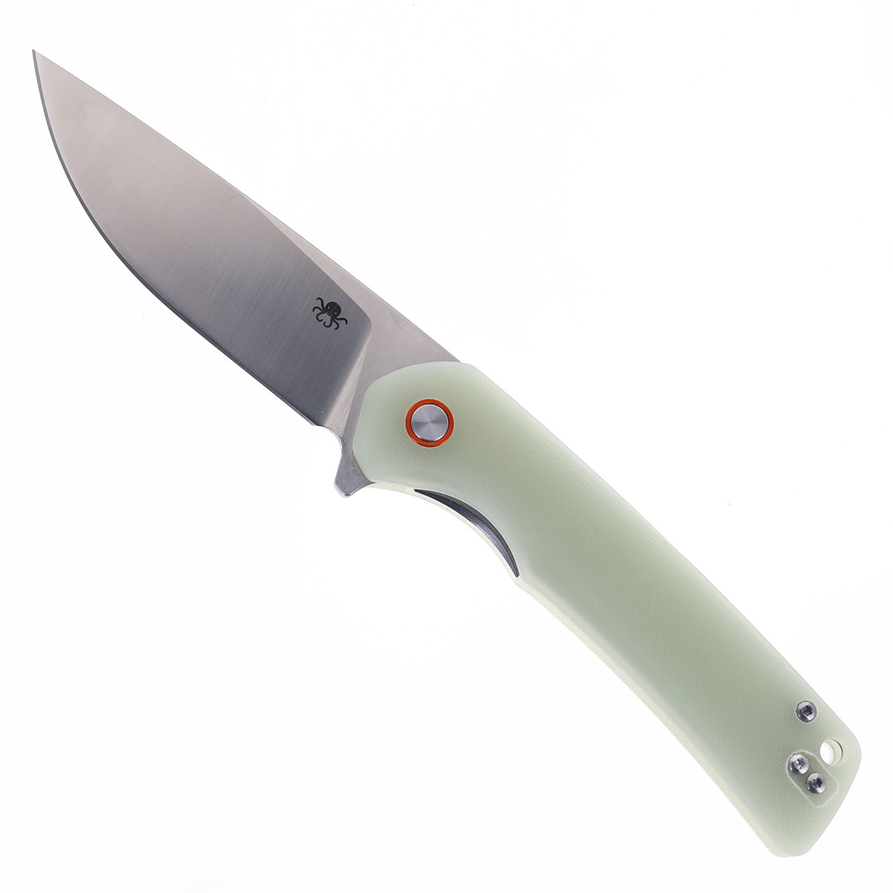 Klaken Knives Virex Folding Knife Jade G10 Handle D2 Plain Edge