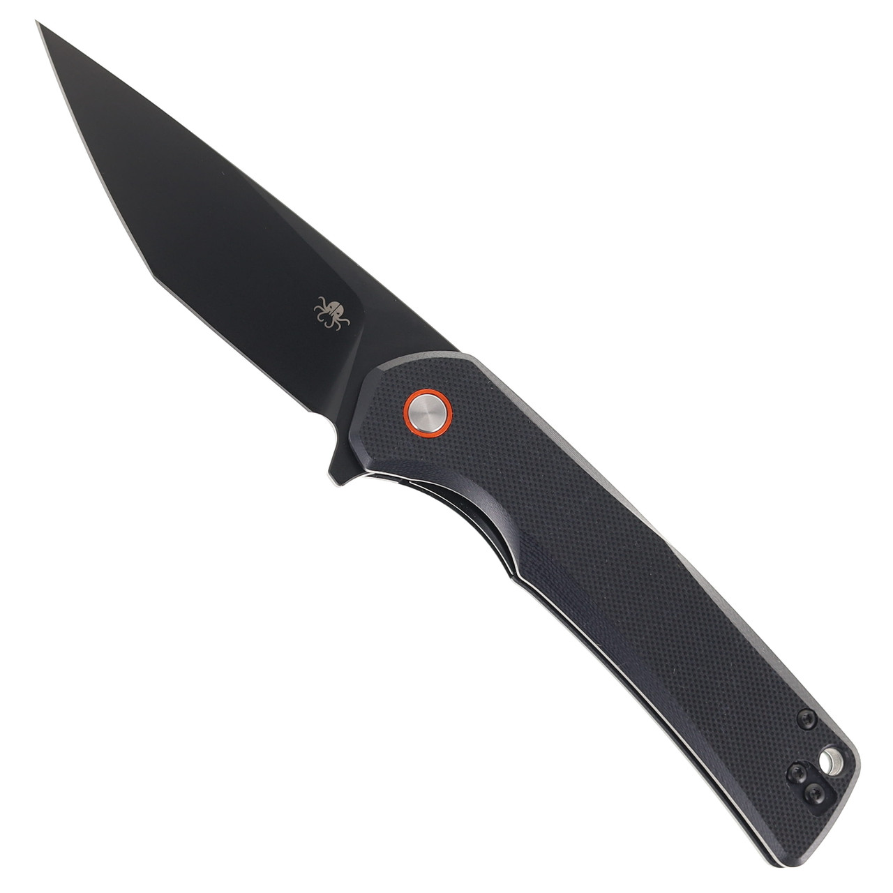 Klaken Knives Virex Folding Knife Black G10 Handle D2 Tanto Plain