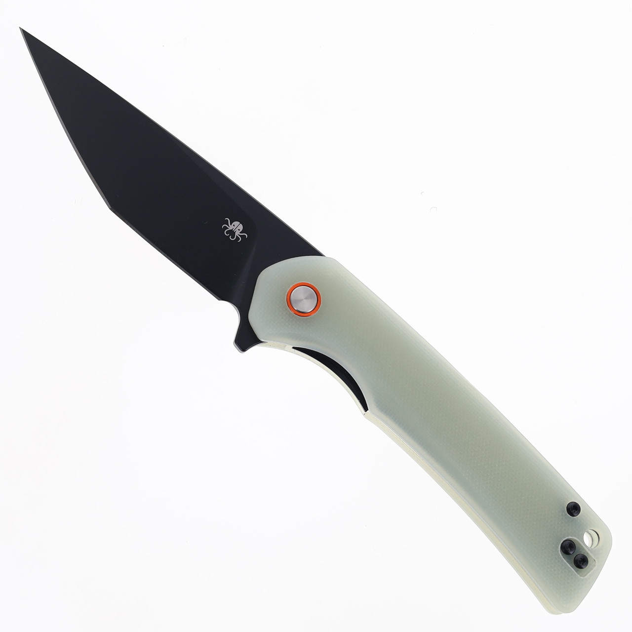 Klaken Knives Virex Folding Knife Jade G10 Handle D2 Tanto Plain