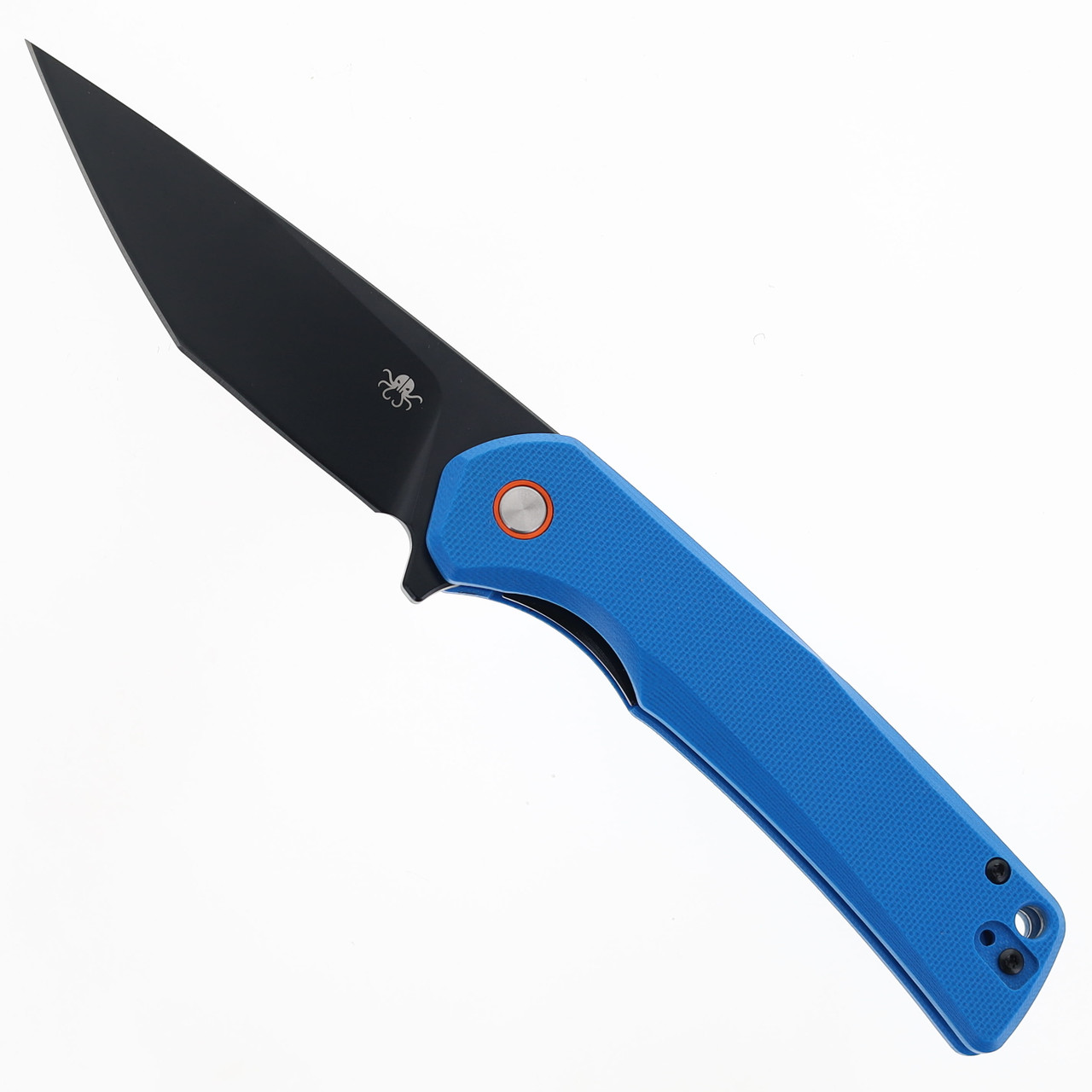 Klaken Knives Virex Folding Knife Blue G10 Handle D2 Tanto Plain