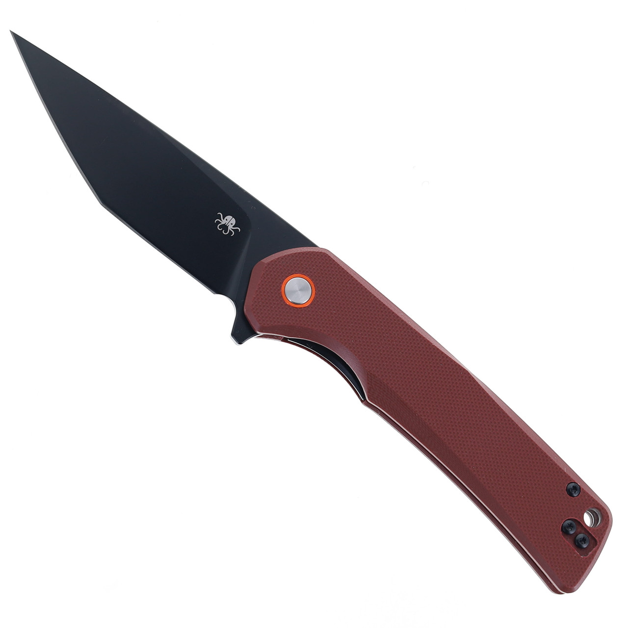 Klaken Knives Virex Folding Knife Wine G10 Handle D2 Tanto Plain