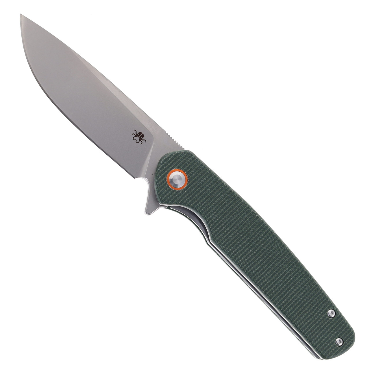 Klaken Knives Varek Folding Knife Green Micarta Handle D2 Plain