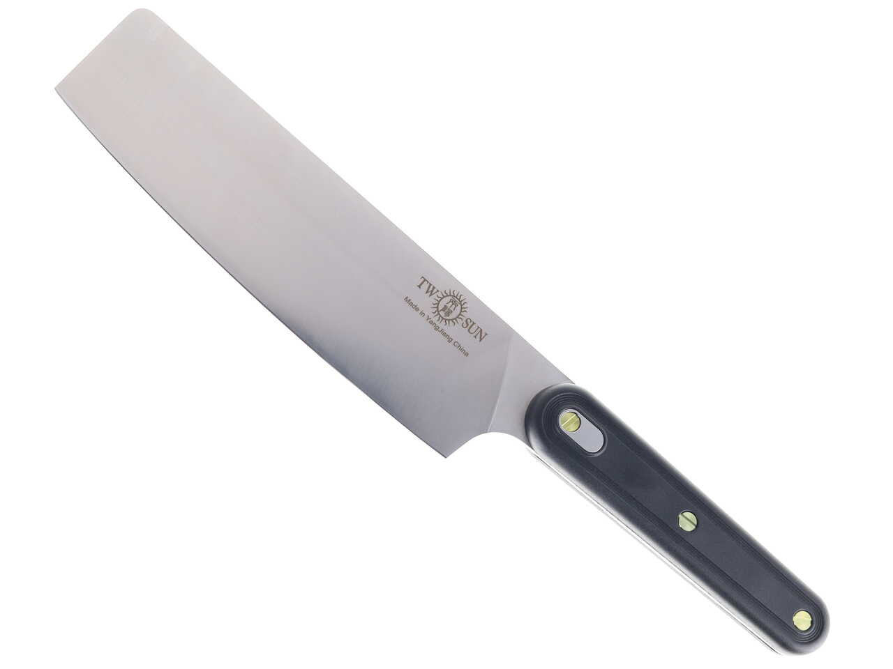 TwoSun Fixed Blade Kitchen Chef Knife Black Nylon Handle 14C28N