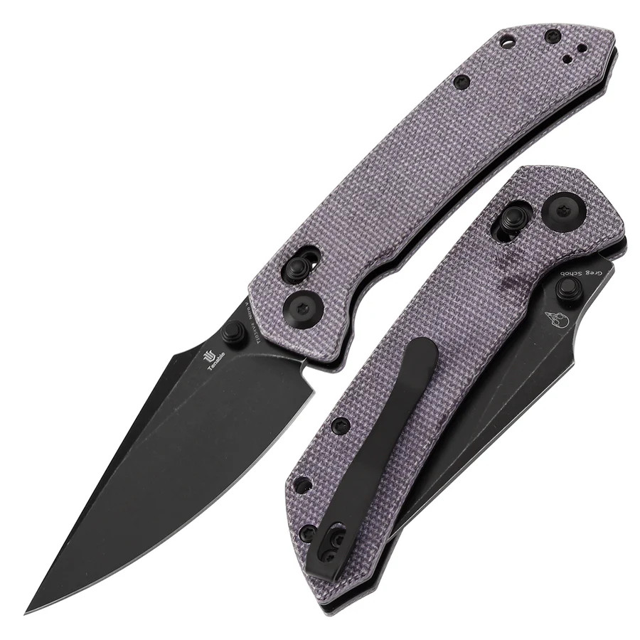 Tenable Fenrir Cross Bar Lock Folding Knife Purple Micarta