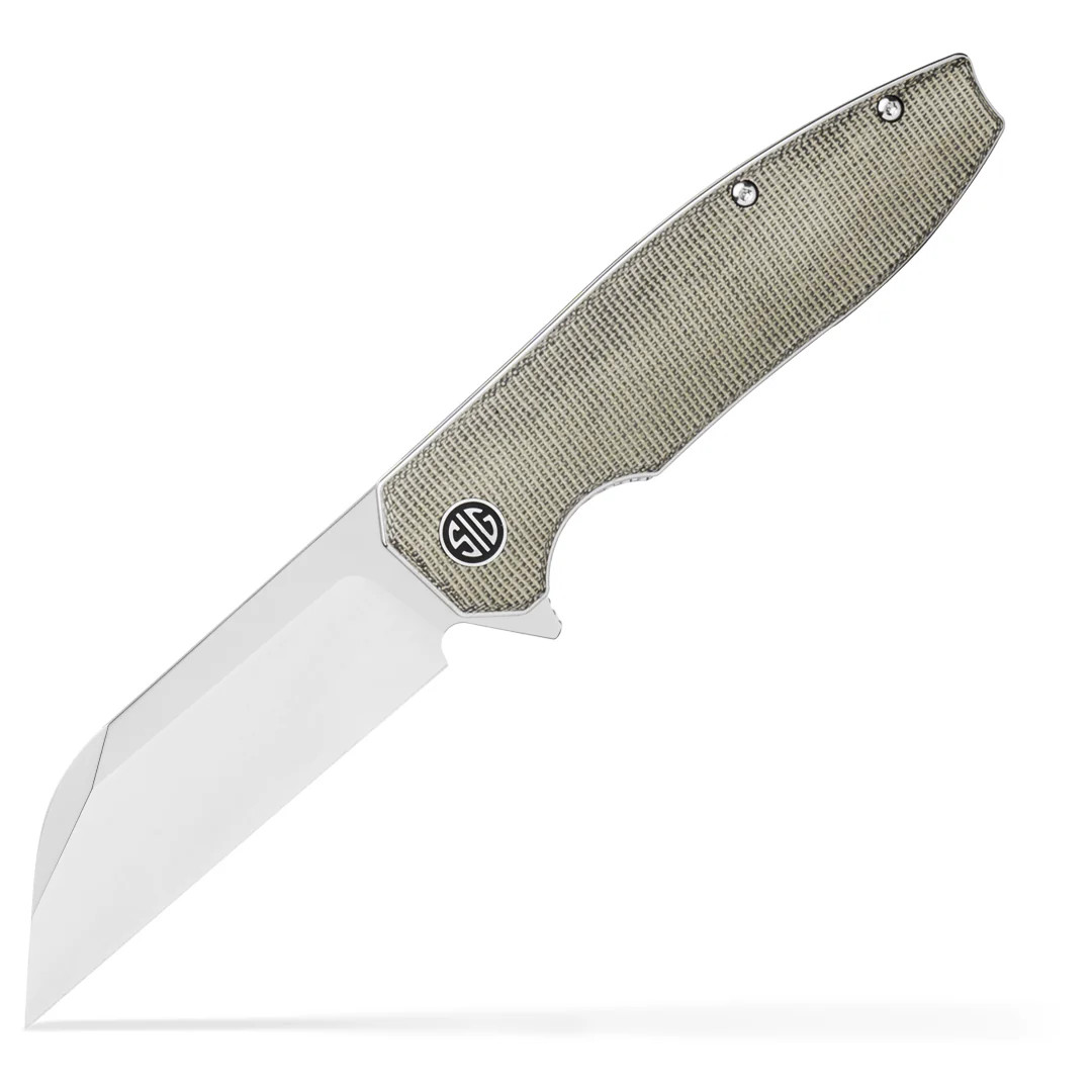 Eikonic Sig Sauer Karak Folding Knife Green Micarta Handle Satin