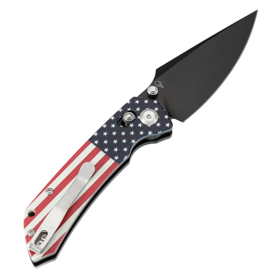 Tenable Fenrir Folding Knife Jade G10/American Flag Handle Nitro-V