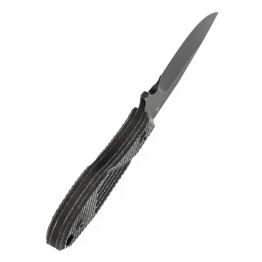 Tenable Tiny Dancer Fixed Blade Black Micarta Handle Blackwash D2