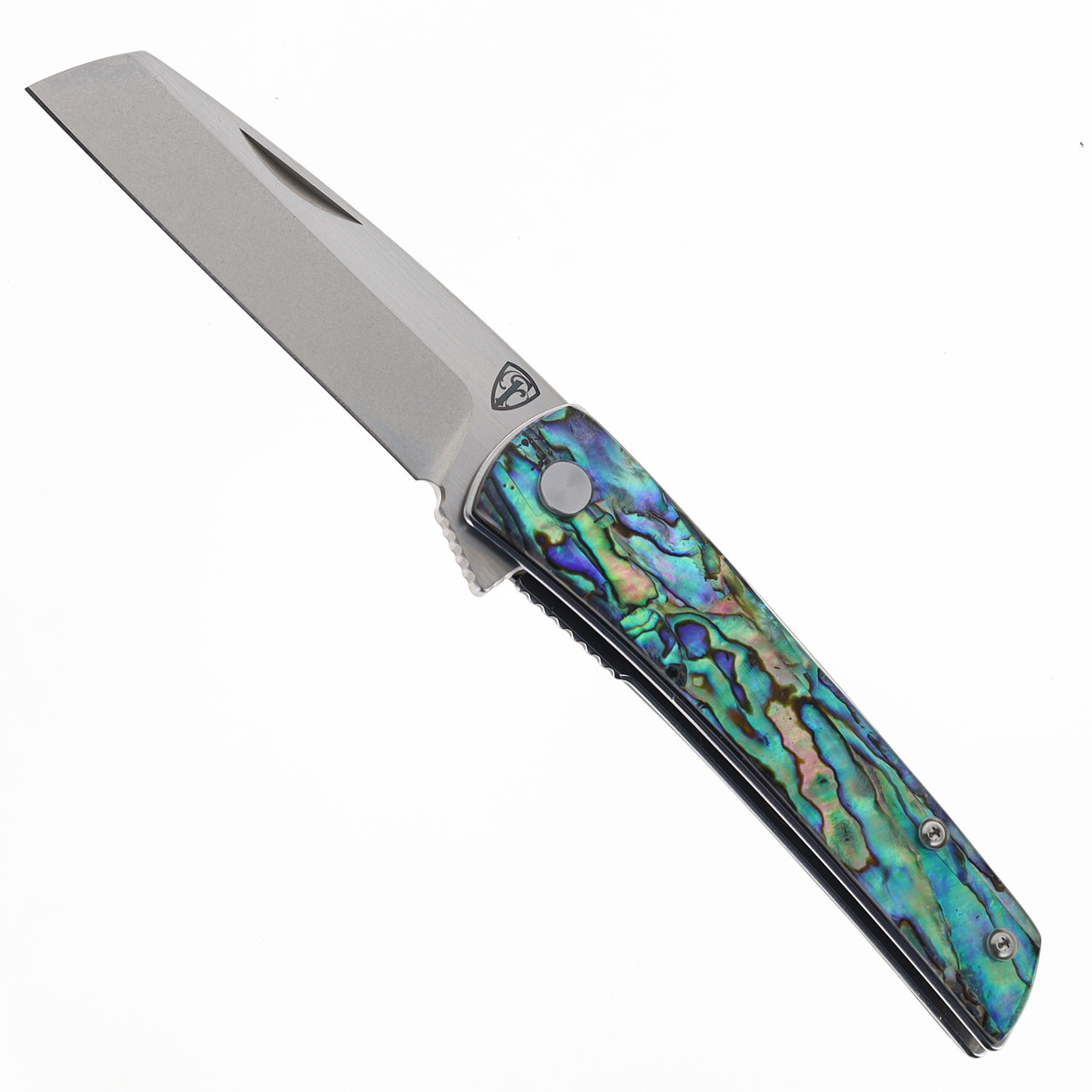 Finch Knives Oxbow Folding Knife Color Abalone Handle N690