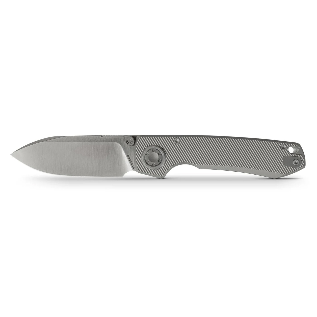 Vosteed Raccoon V Folding Knife Gray Titanium Handle Satin M390
