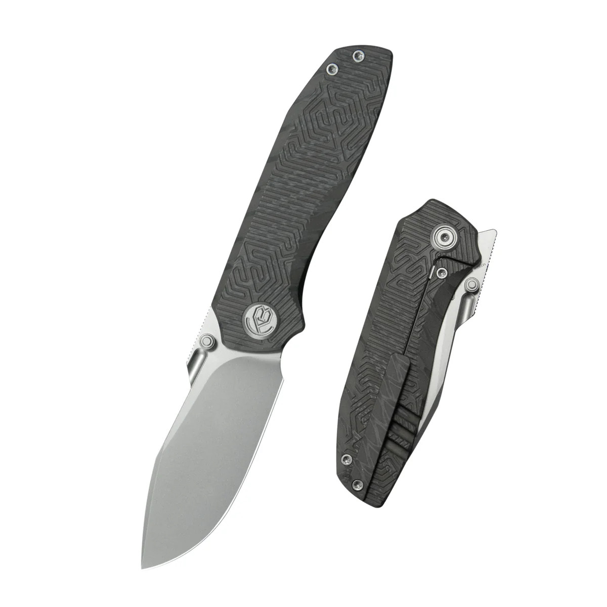 KB Agera Frame Lock Pocket Folding Knife Flame Titanium w/ Milling