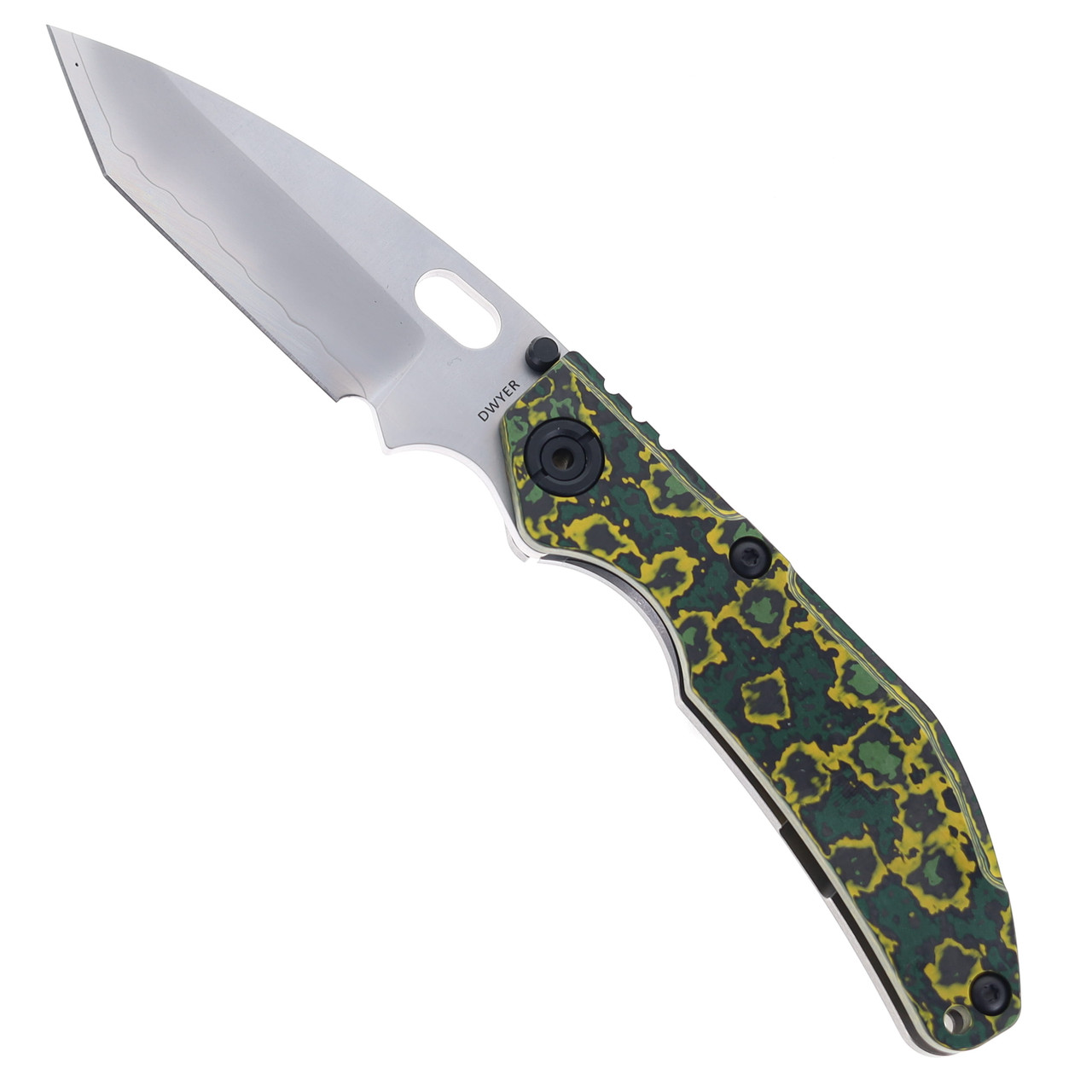 North Mountain Blades Folding Knife Green/Yellow Ceramic Carbon