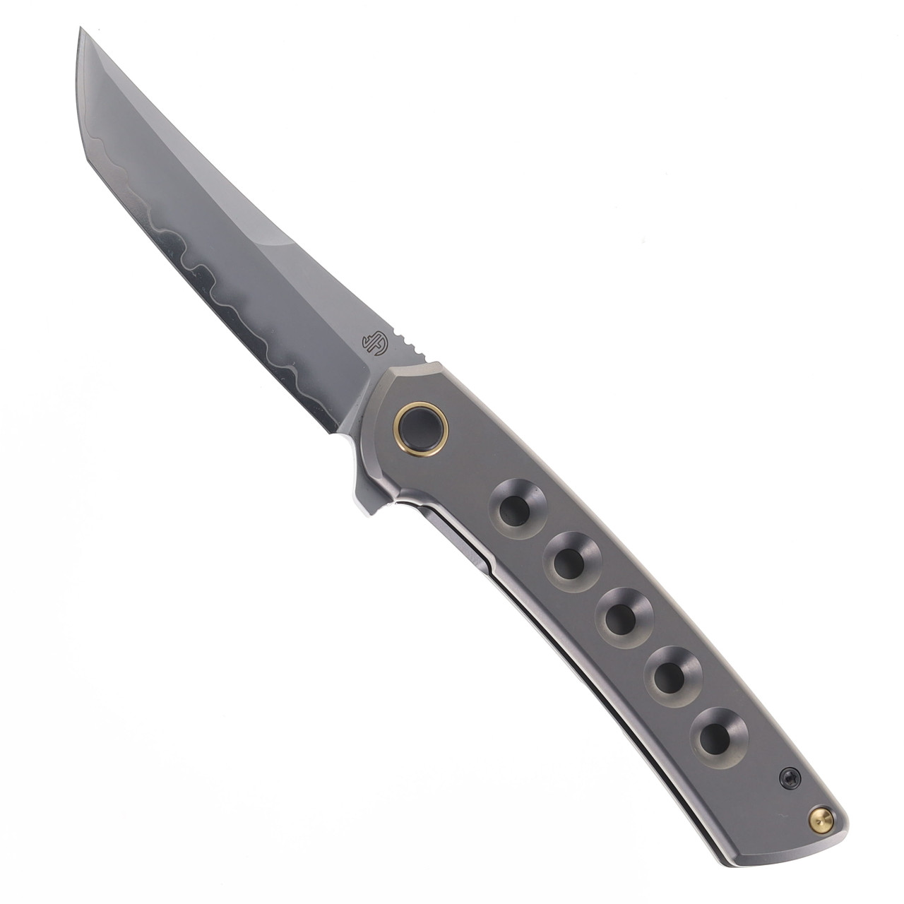 North Mountain Blades Zero Folding Knife Hole Titanium Handle SLD
