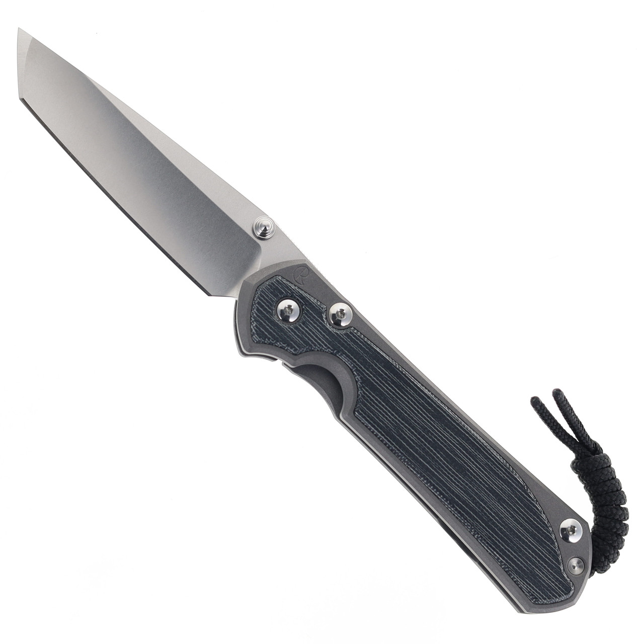 Chris Reeve Large Sebenza Folding Knife Black Micarta Inlay Tanto