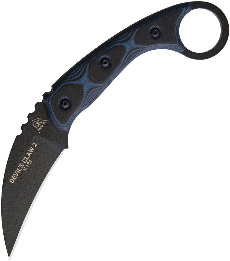 専用⑬ TOPS Fixed Blade Knife Blue/Black G10 Handle 1095 Karambit Plain