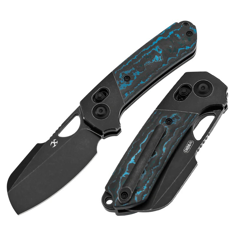 A  Kansept Nahaul Folding Knife Blackwash Titanium/Arctic Storm
