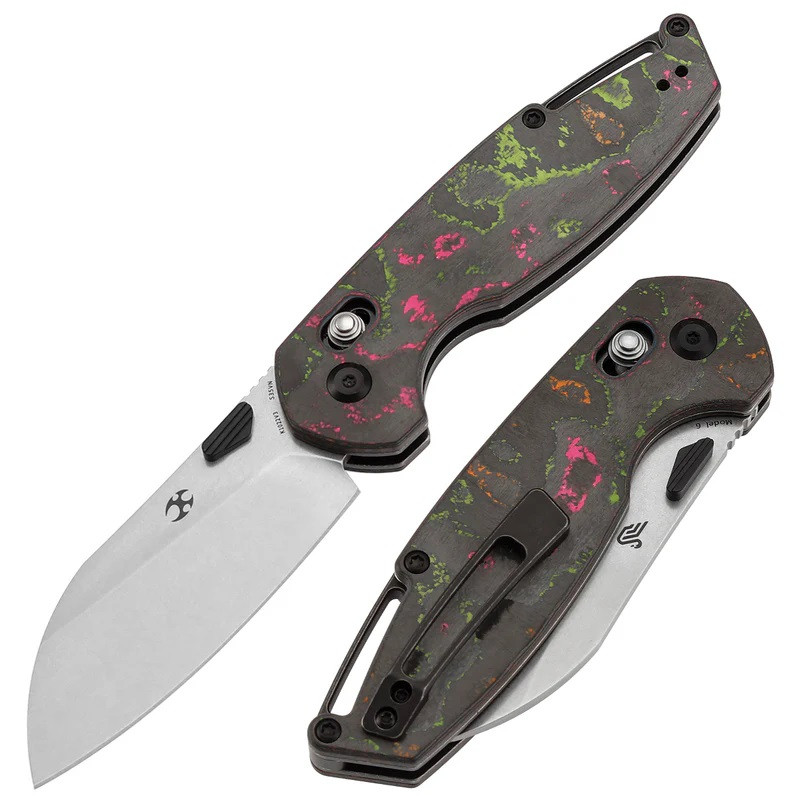 Kansept Model 6 Folding Knife 80's Carbon Fiber Handle S35VN