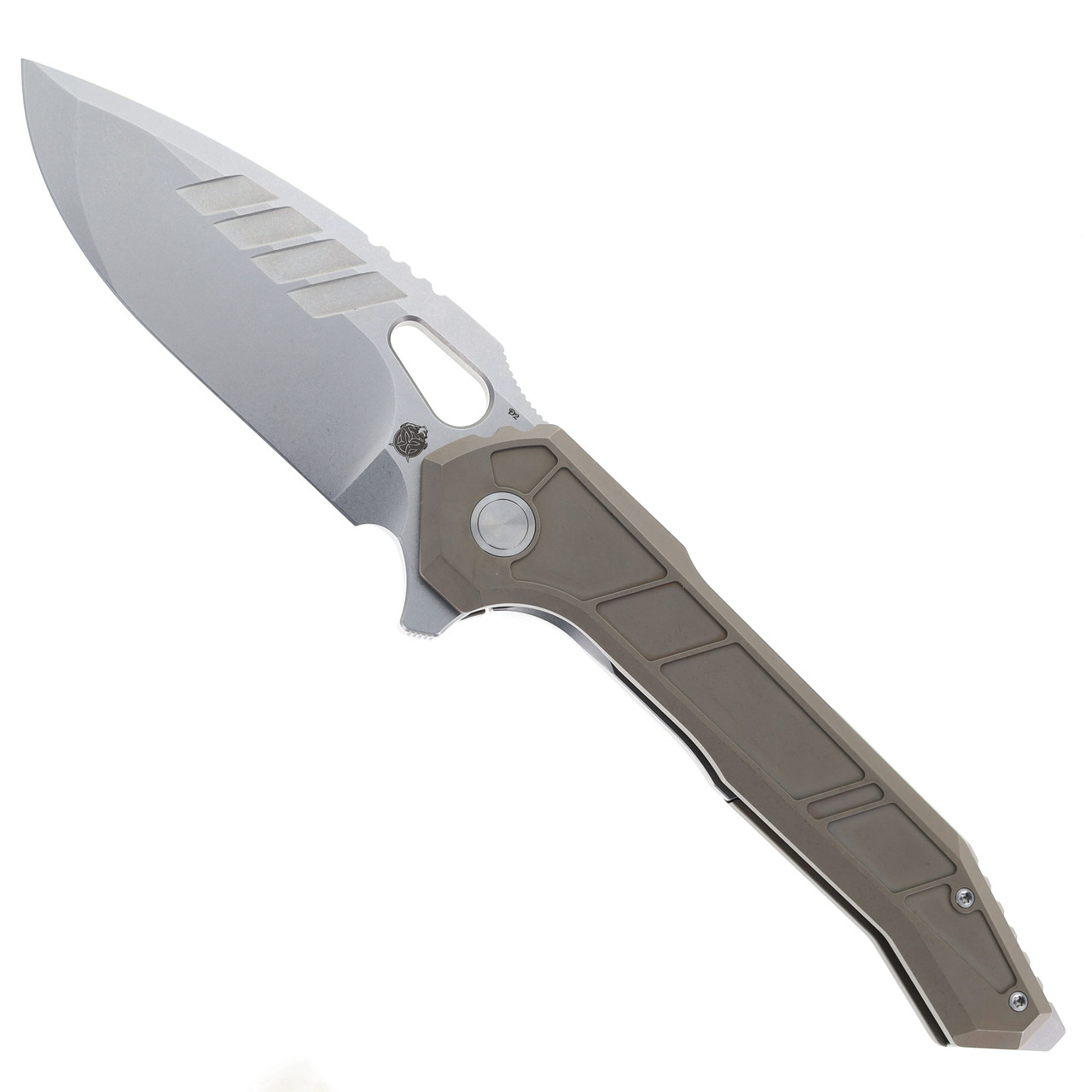 PMP Paragon Folding Knife Bronze Titanium Handle Stonewashed D2 Blade