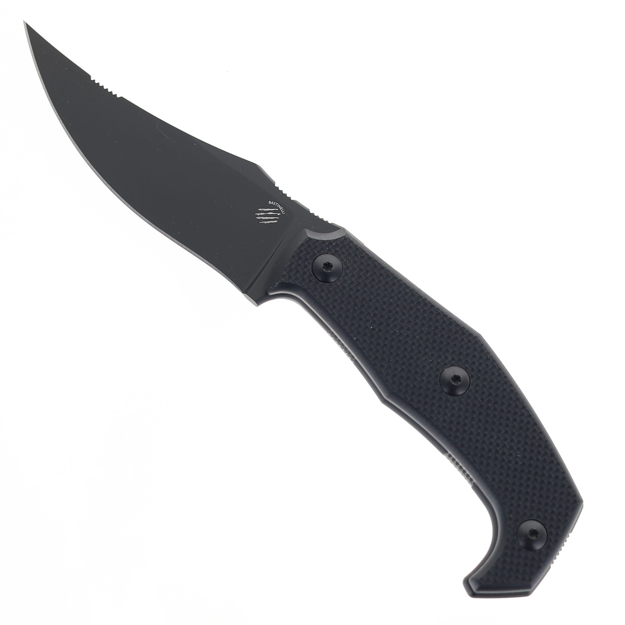 Bastinelli Mood Fixed Blade Knife Black G10 Handle Magnacut Plain