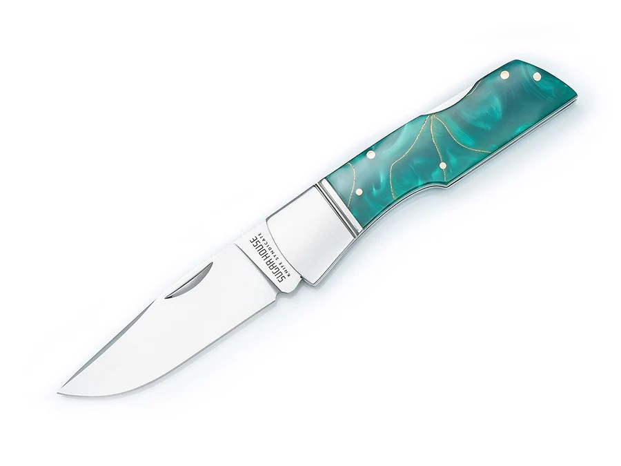 Finch Jackrabbit Slip Joint Folding Knife Mint Cream Green Resin