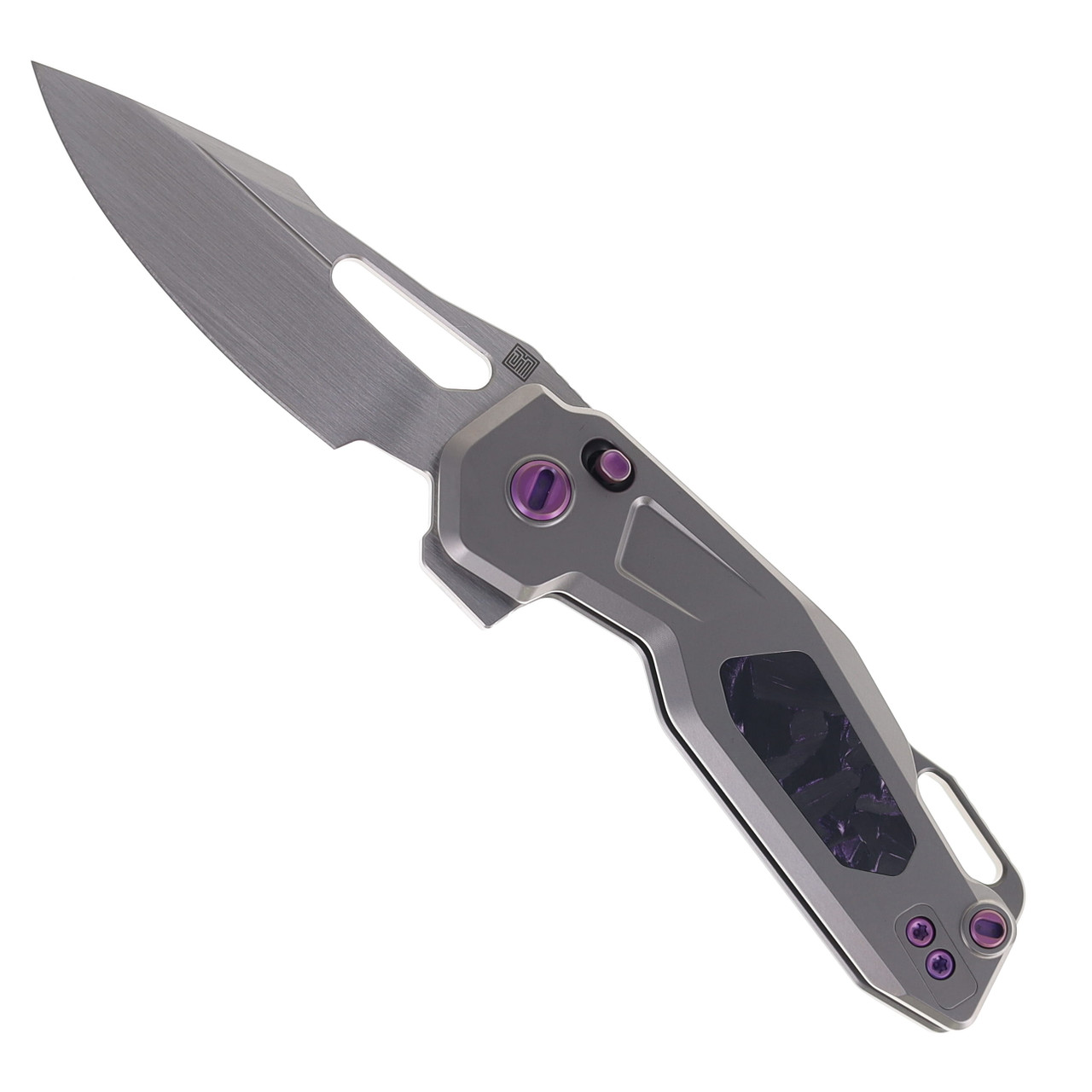 Ketuo Mini Griffin Folding Knife Titanium Purple Haze Carbon Fiber
