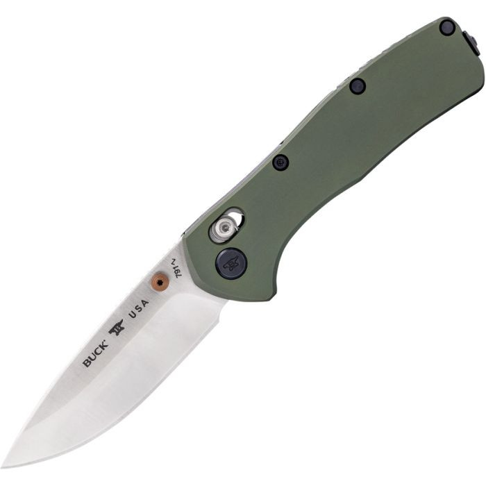 Buck Range Elite Folding Knife Green Aluminum Handle Magnacut Plain ...