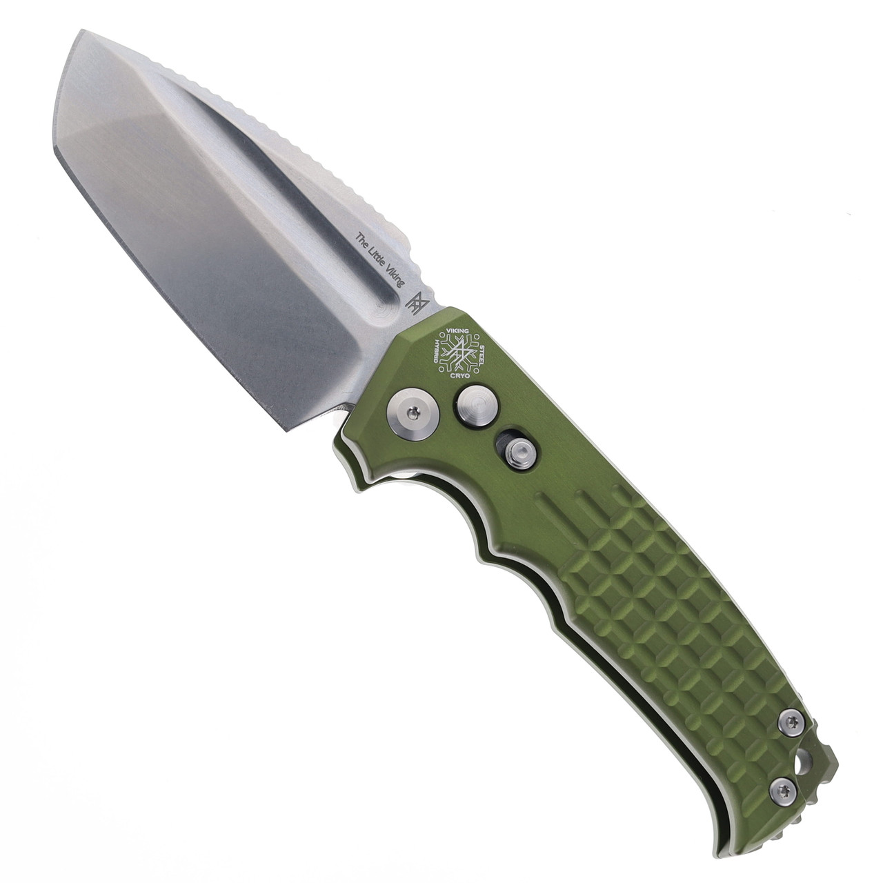 G3 ＭINIMIST2 GLIDE 115mm M(172-188)、新品 Midgards Messer Little Viking Automatic Knife Olive Green Aluminum