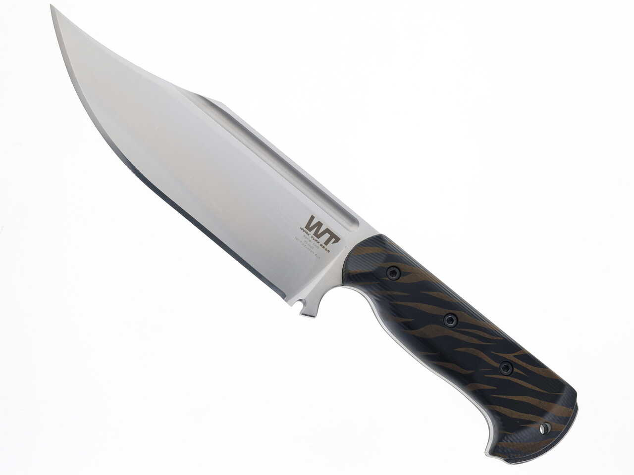 Work Tuff Gear Ranger Fixed Blade Knife Black Paper Micarta Tiger