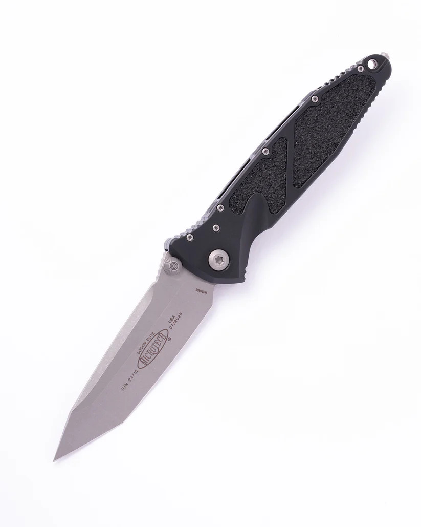 Microtech Socom Manual Folding Knife Elite Black Aluminum Handle T