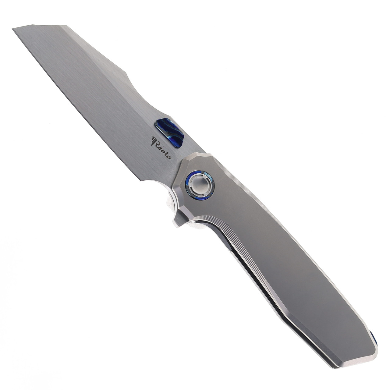 Reate Knives Mantis Folding Knife Smooth Blasted Titanium Handle