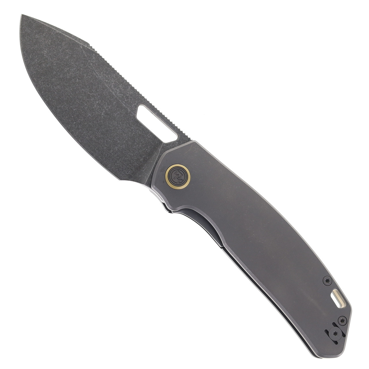 Divo Knives Growler XL Folding Knife Darkwash Titanium Handle