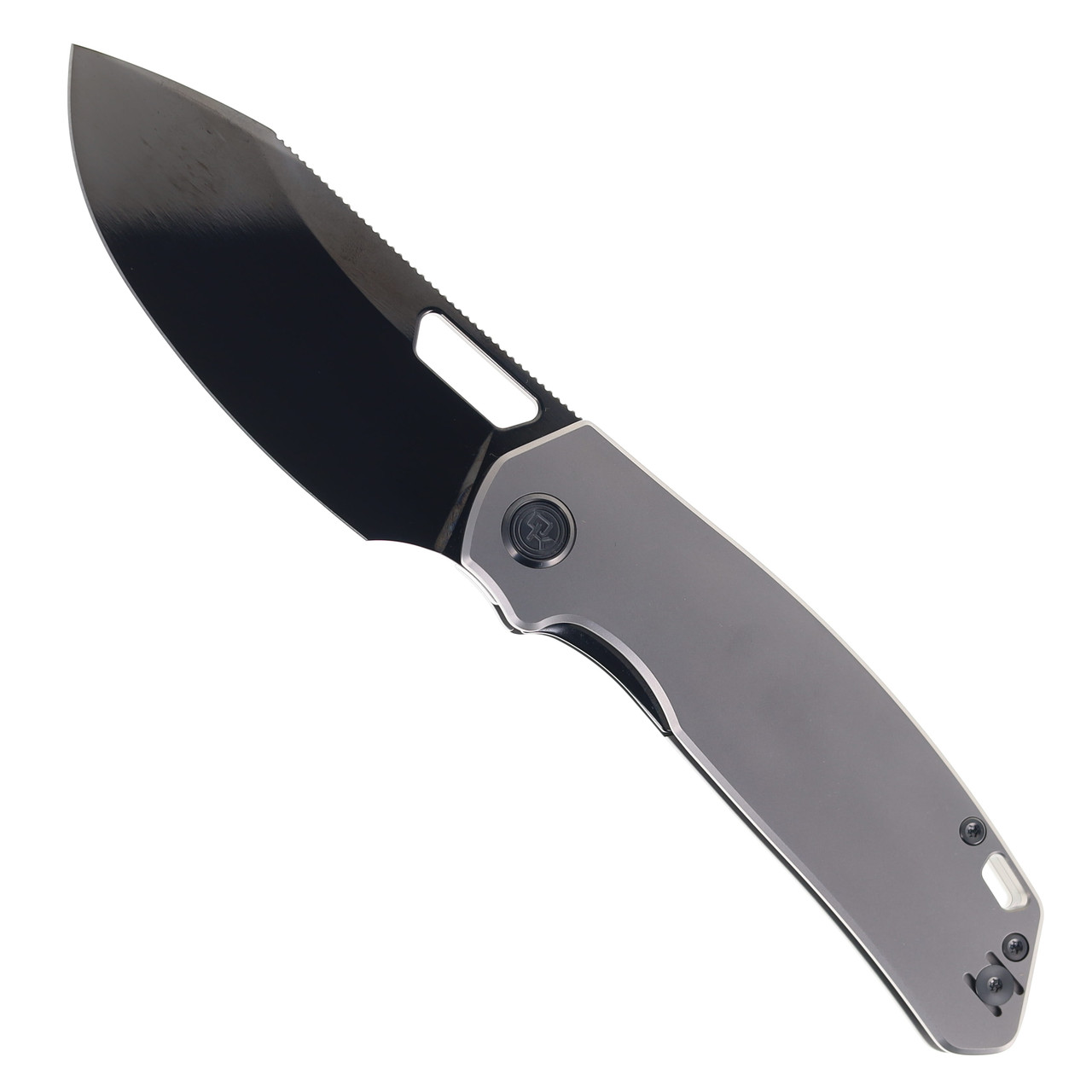 Divo Knives Growler XL Folding Knife Beadblast Titanium Handle