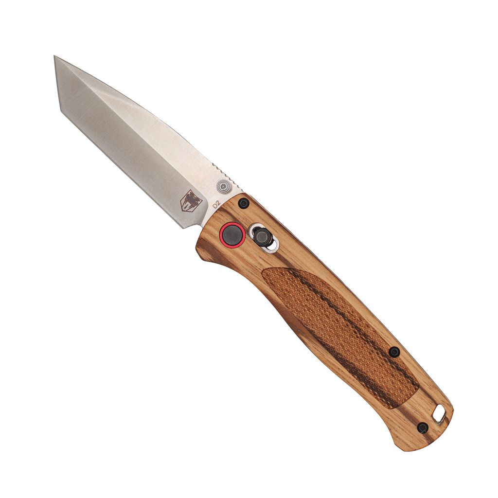 CobraTec Zebrawood Handle Cross Bar Lock Folding Knife D2 Tanto