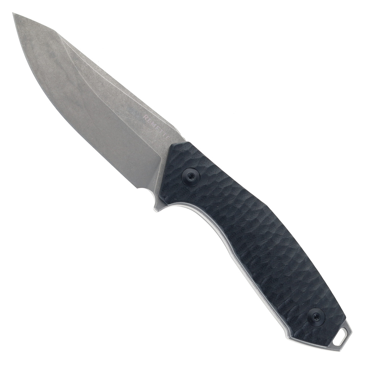 Remette Allosaurus Fixed Blade Knife Black G10 Handle D2 Plain