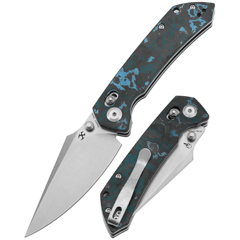 Kansept Fenrir Folding Knife Arctic Storm Carbon Fiber Handle