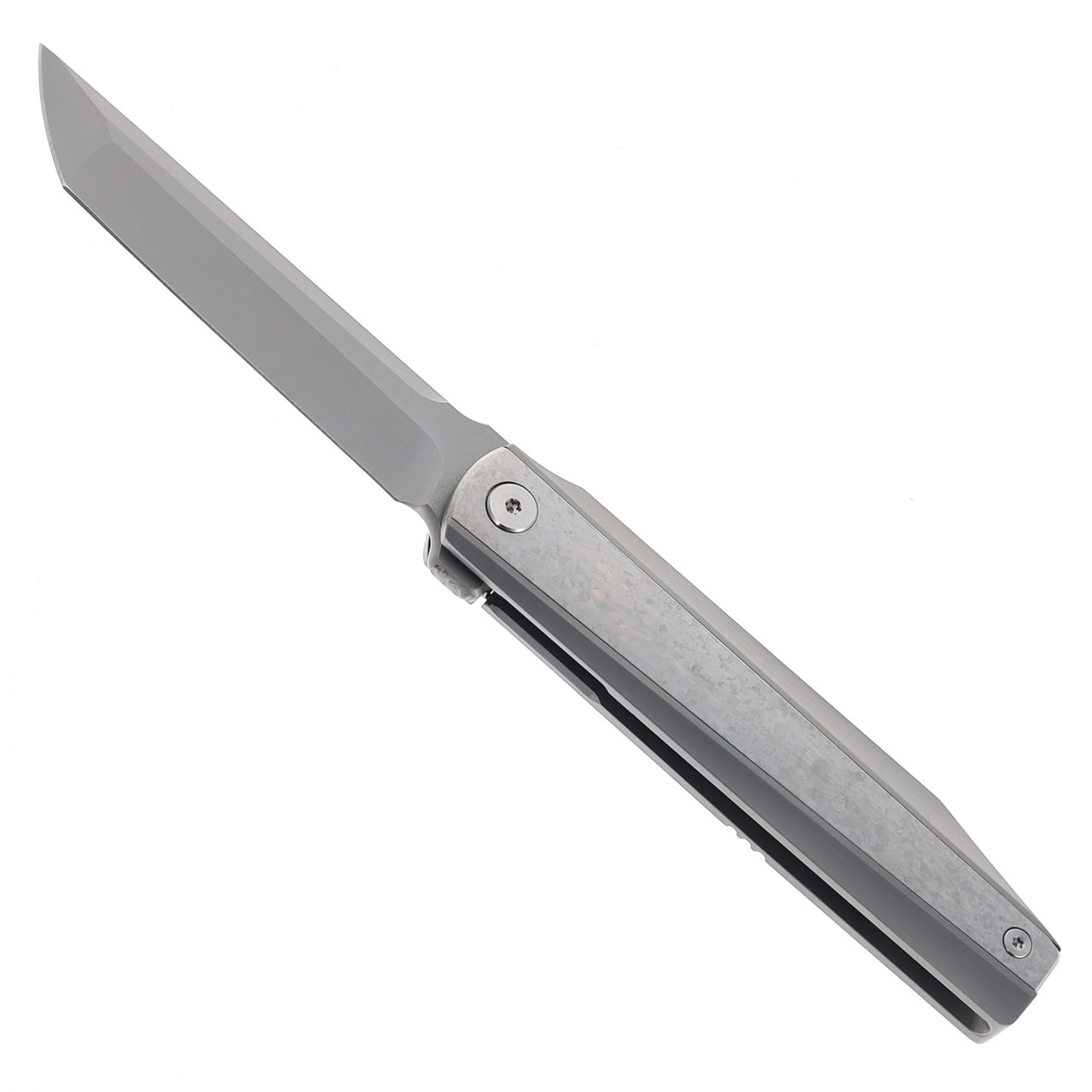 のの Tuya Odessa D Rocket Designs Folding Knife Titanium/Crystalized