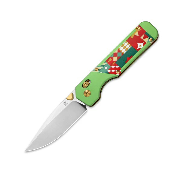 Kizer Militaw Folding Knife Green/Red Aluminum/G10 Handle S45VN