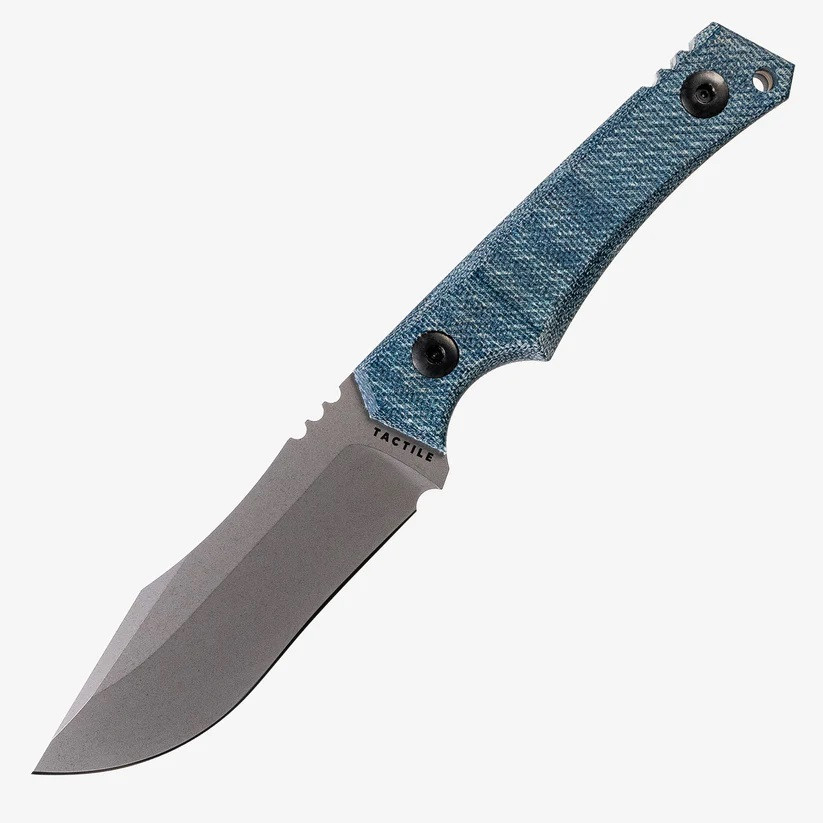 Tactile Knife Co Osprey Fixed Blade Knife Blue Micarta Handle
