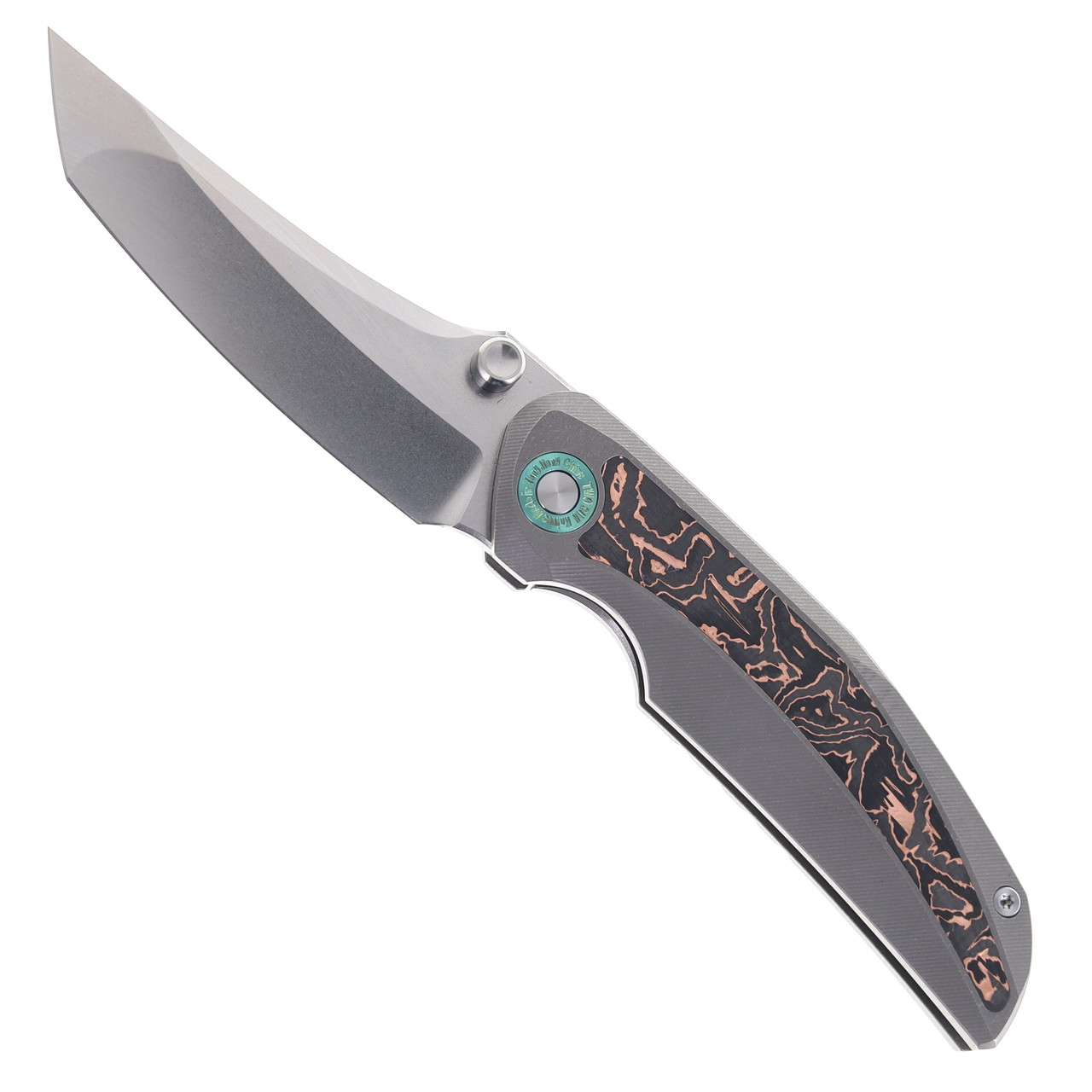 TwoSun Folding Knife Titanium/Carbon Fiber Handle YJ01-V1 Plain