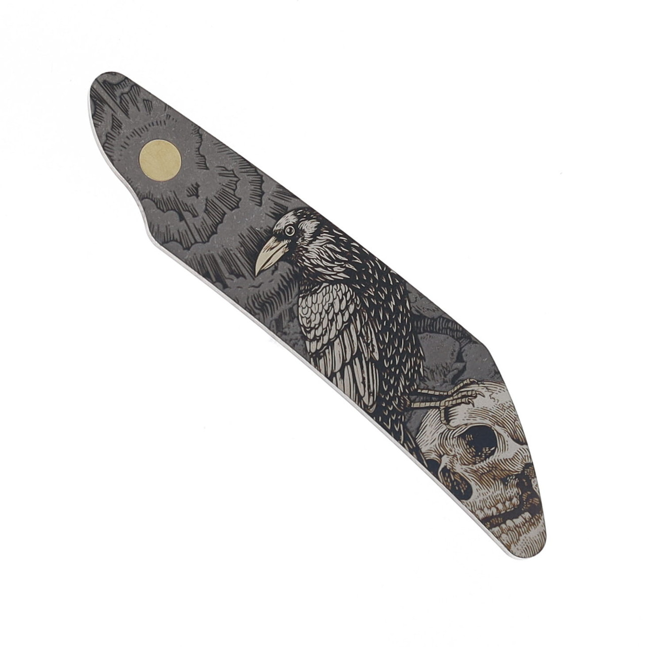 Meteor Knives Raven Titanium Inlay for Kazan Knife - White