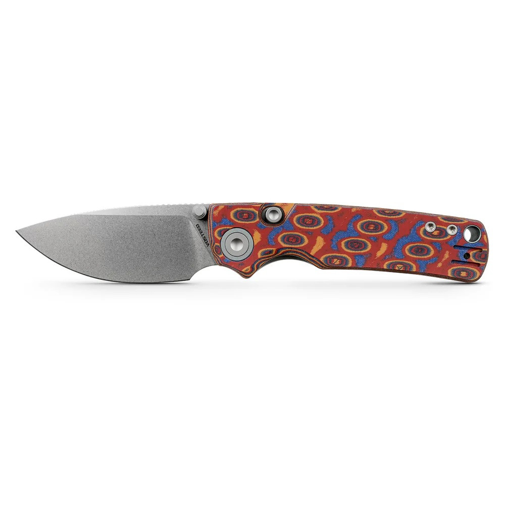 Vosteed Porcupine Folding Knife Copper Raindrop Micarta Handle