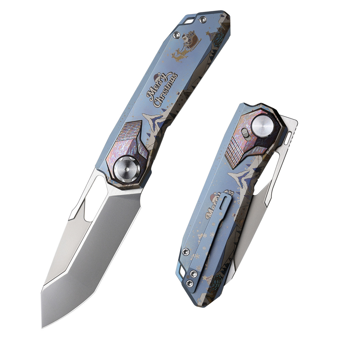Christmas Edition Remette RT-Peregrine Falcon Folding Knife Blue