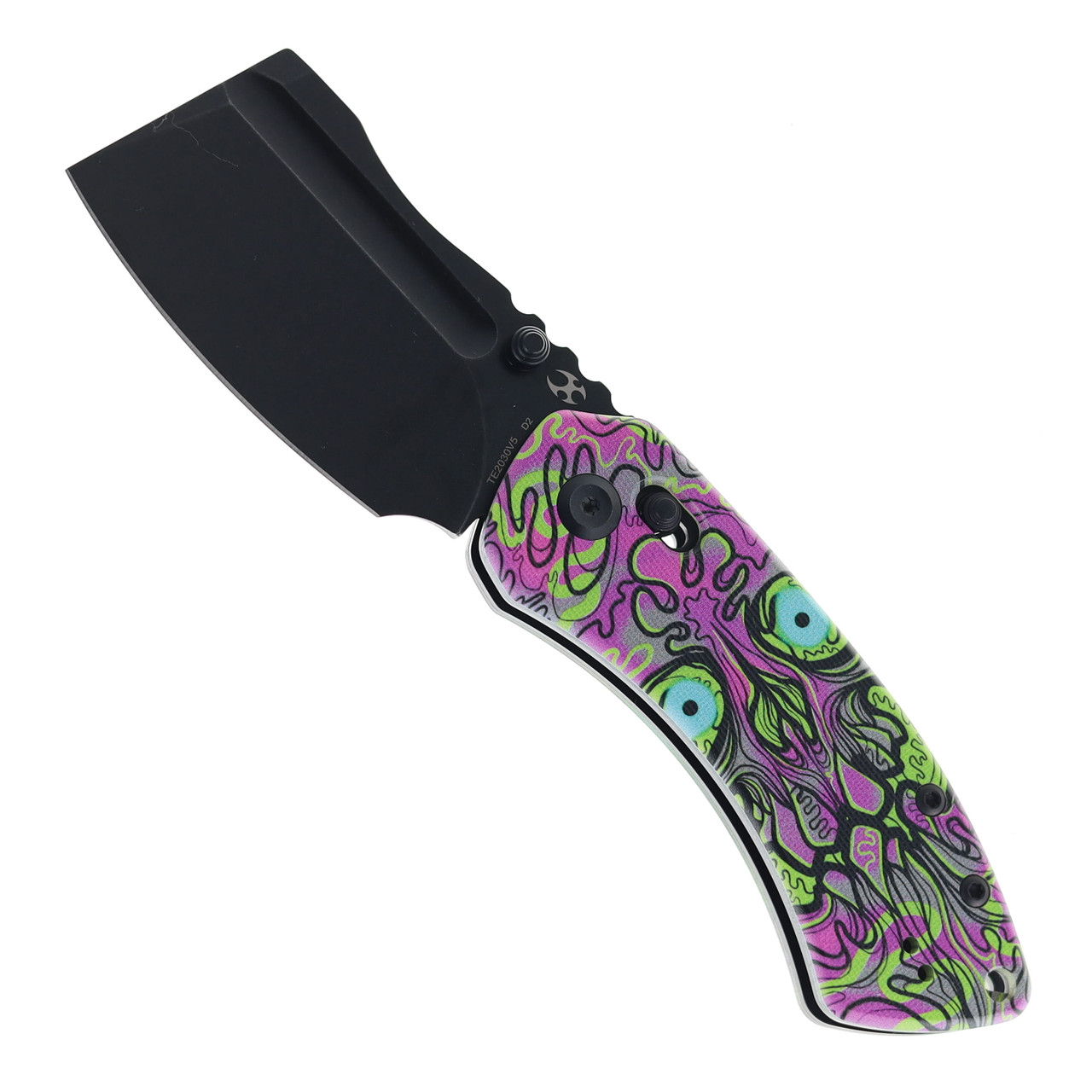 Tenable Korvid V Folding Knife Jade G10/Purple Undead Plain Edge