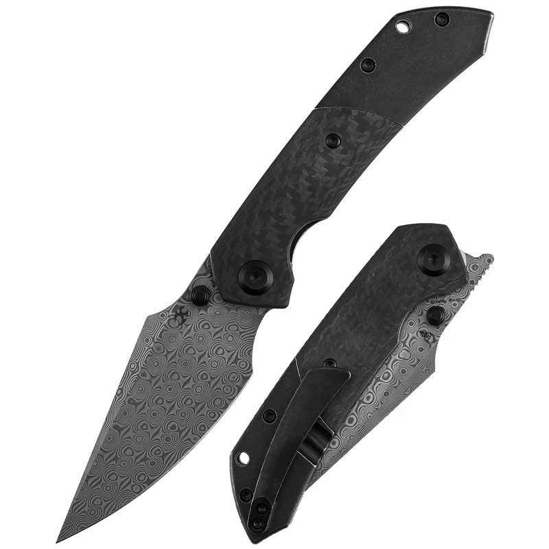 KMRii スカルプリント サイズ1 Kansept Fenrir Folding Knife Titanium/Twill Carbon Fiber/G10