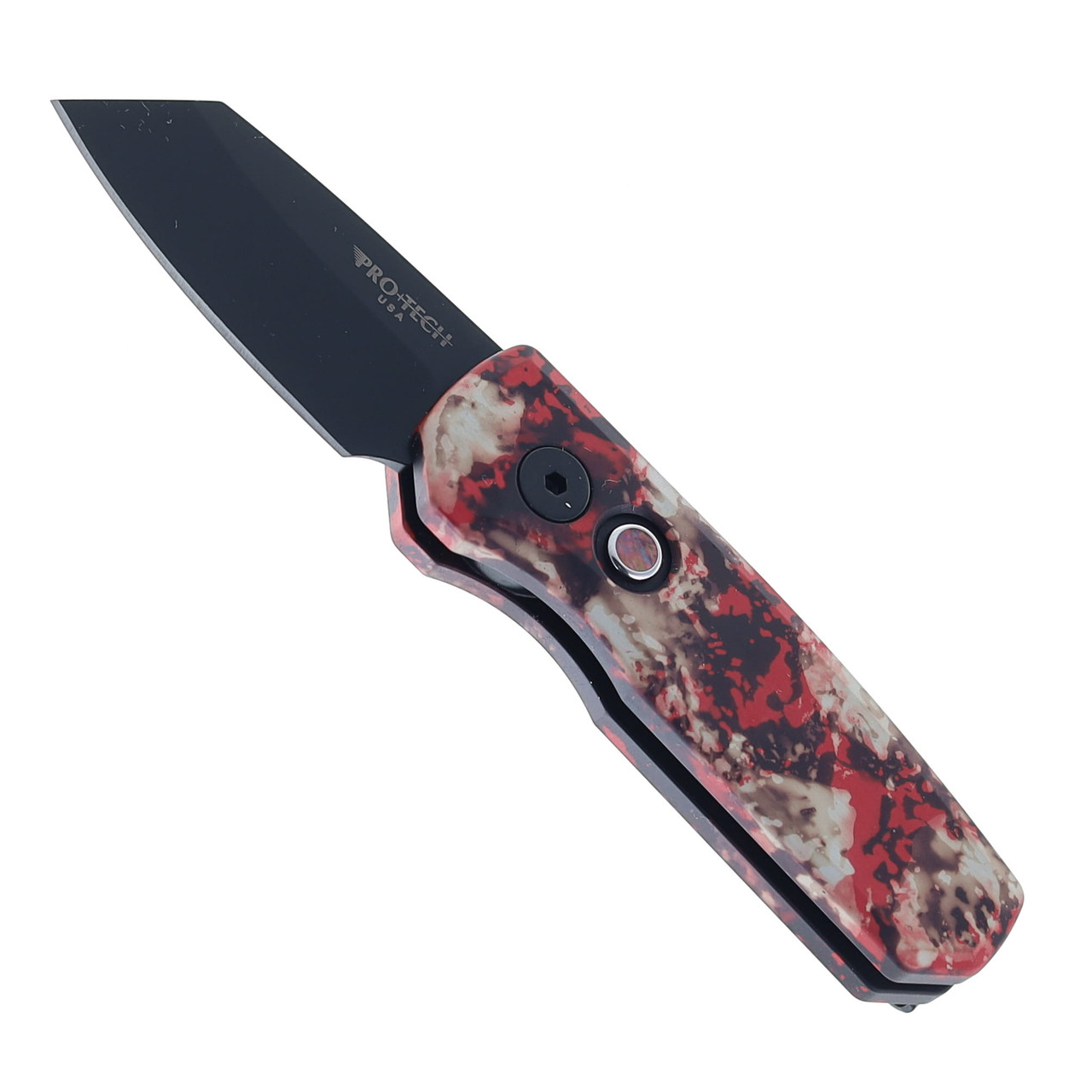 Pro-Tech Knives RUNT 5 Automatic Knife Crimson Tiger Camo Anodized