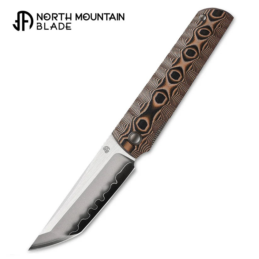 North Mountain Chop Folding Knife Black/Brown G10 Handle SLD-Magic