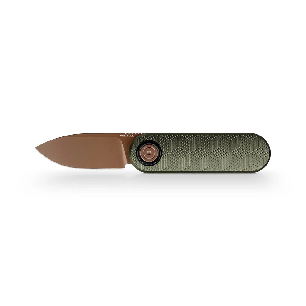 Vosteed Corgi V Folding Knife Green Aluminum Handle 14C28N Drop
