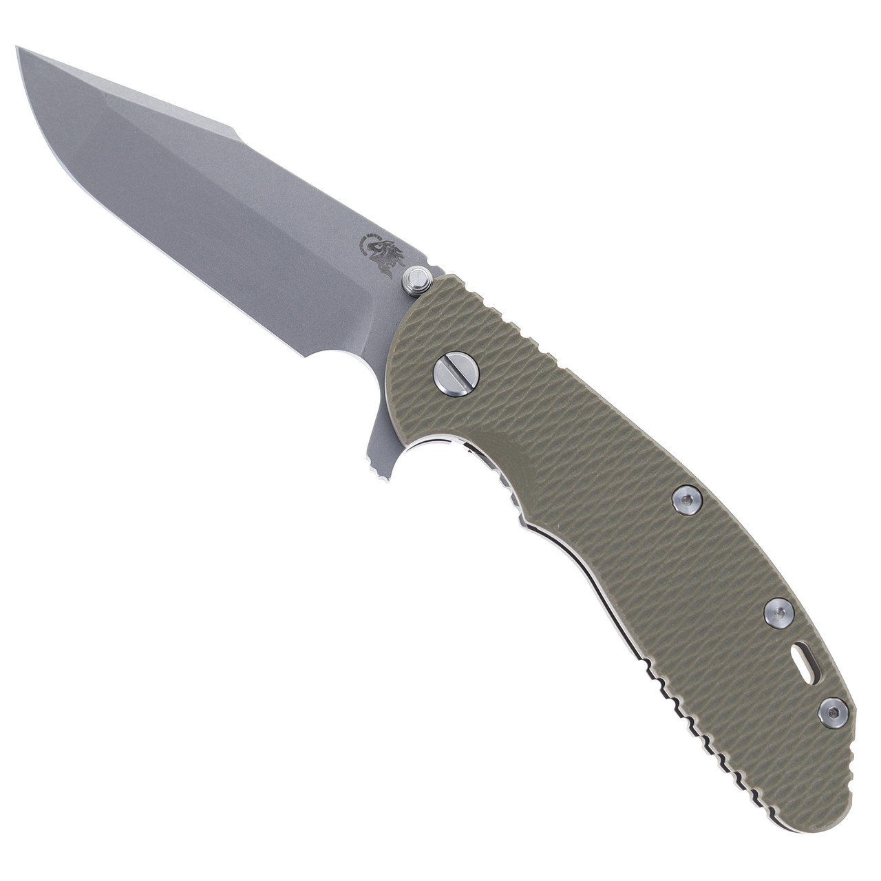 Hinderer Knives XM-24 Harpoon Spanto Blade Folding Knife OD Green