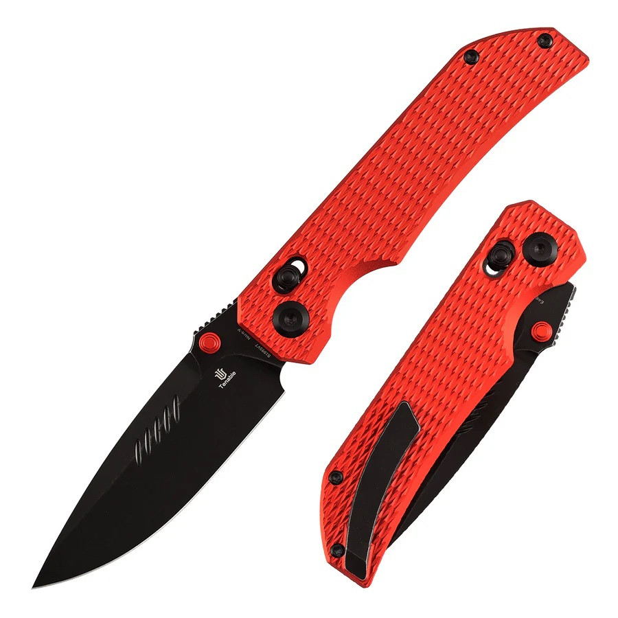 Tenable Eaglestrike Folding Knife Red Aluminum Handle Nitro-V
