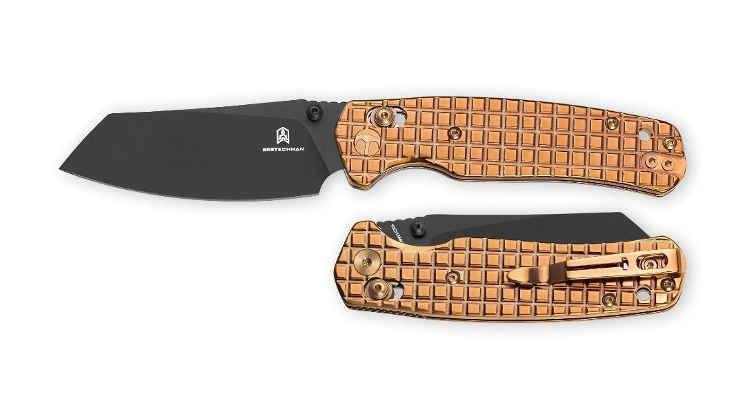 Bestechman Cicada's Wing Folding Knife Bronze PVD Stainless Steel