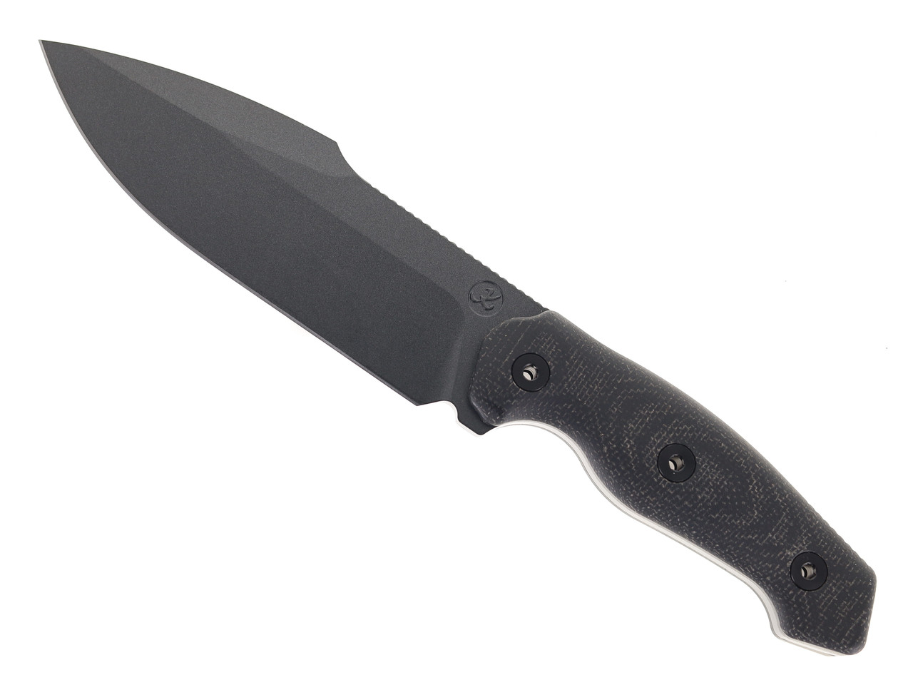 Kunwu Stiffy G Fixed Blade Knife Black Micarta Handle ASSAB 88